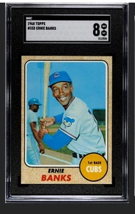 ERNIE BANKS 1968 TOPPS SGC 8 ! *JUST GRADED ! *DEAD CENTERED ! *SHARP BEAUTY ! - Picture 1 of 2