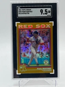 2004 TOPPS CHROME PEDRO MARTINEZ #405 GOLD REFRACTOR SGC 9.5 MT+ - Picture 1 of 2