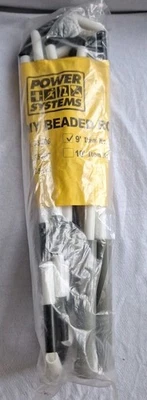 Power Systems Economy corda de salto com miçangas, preto e branco, 9' nº 35219 nunca aberto - Imagem 1 de 4