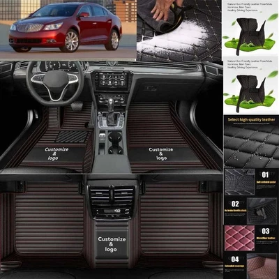 For Buick LaCrosse Car Floor Mats Custom Luxury Front & Rear Auto Carpets Liners Foto 1 de 4