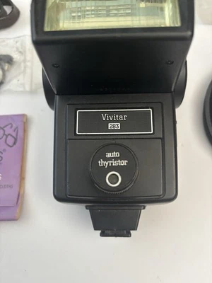 Vivitar Auto Thyristor 283 With Camera Bag And Accessories - Image 1 of 4