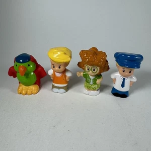 Fisher Price Little People Lote de 4 Sofie Eddie Parrot Bus Driver Pilot - Imagen 1 de 7
