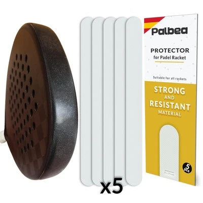 Palbea Transparent Padel Racket Protector - Pack of 5 - Rough & Lightweight F...