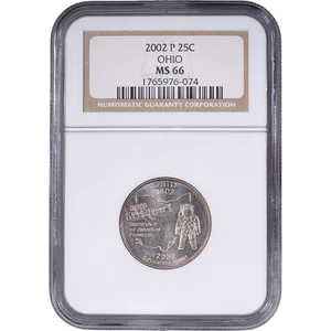 2002-P Ohio State Quarter - Clad ~ NGC MS 66 - Picture 1 of 2