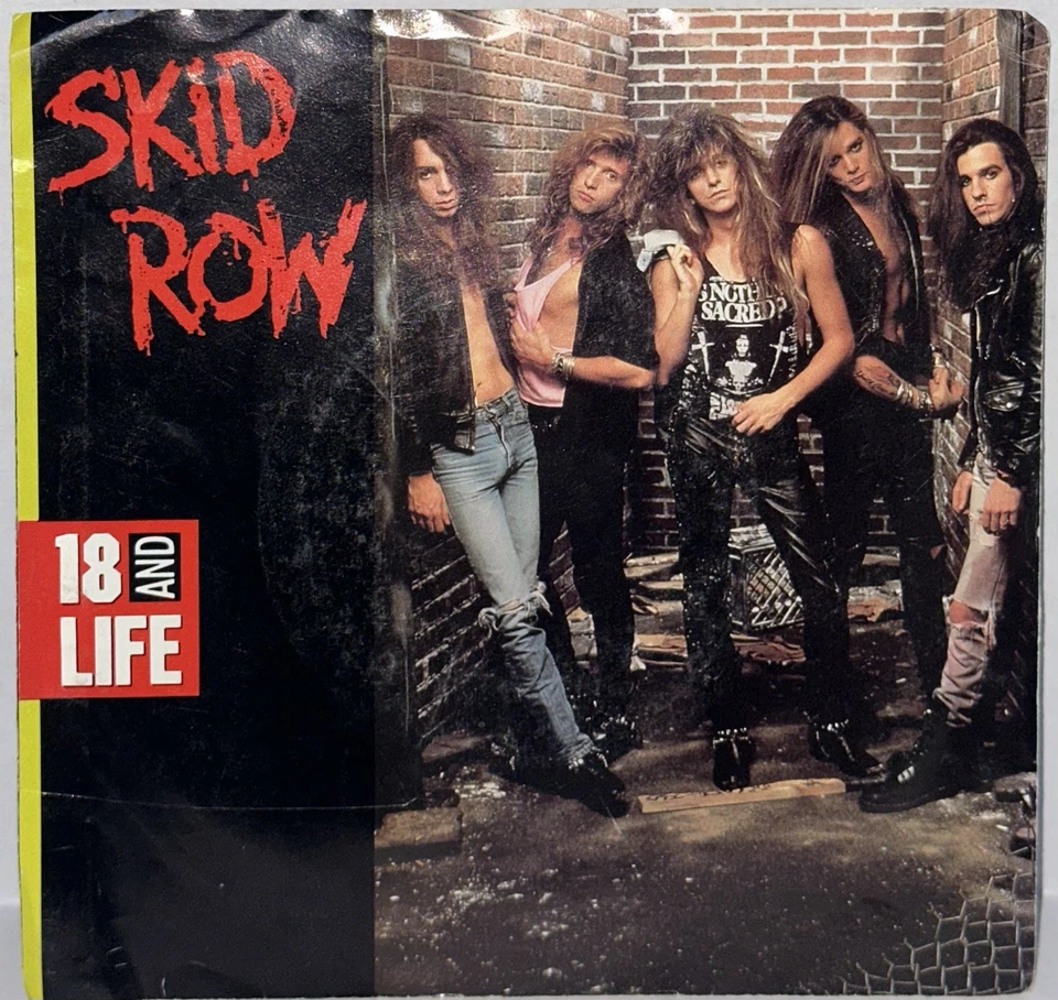 1989 Skid Row "18 And Life" "Midnight Tornado" 45 RPM Atlantic - Image 1 of 3