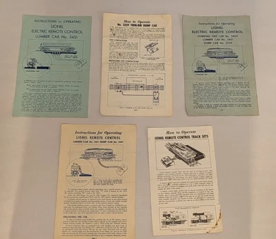 LIONEL POSGUERRA ORIG HOJAS DE INSTRUCCIONES TEMPRANAS (TK709)....TK Foto 1 de 3