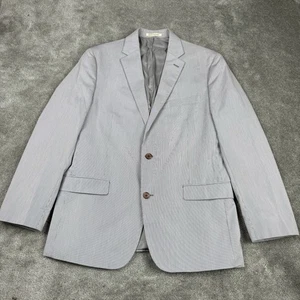 Lauren Ralph Lauren Blazer Herren 43R Baumwolle Nylon Grau Kreide Nadelstreifen Besatz Passform - Bild 1 von 12
