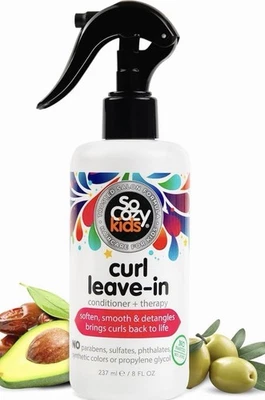Spray acondicionador So Cozy Leave In (8 fl oz) desenredante sin parabenos para niños Foto 1 de 4
