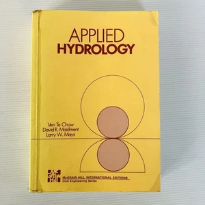 Applied Hydrology, Ven Te Chow, International Version, Design, Vintage, 1988, PB - Picture 1 of 18