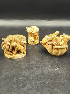 Set Of 3 Harmony Kingdom Trinket Boxes Figurine Retired - Picture 1 of 11