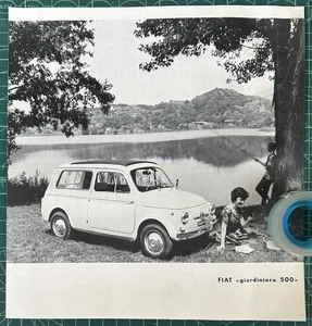 Rara Pubblicità FIAT Giardiniera 500 del 1960 - Picture 1 of 1
