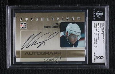 2009-10 ITG Superlative Volume 2 Gold /10 Ilya Kovalchuk #A-IK BGS 9 MINT Auto - Image 1 of 2