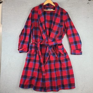 Pendleton Robe Size XL Men's Red/blue Tartan Plaid Virgin Wool Bathrobe VTG Read - Picture 1 of 7