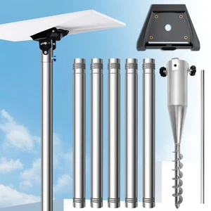 Starlink Gen 3 Pole Mount Kit, 9ft Starlink Ground Pole, Pipe Adapter Included - Picture 1 of 7