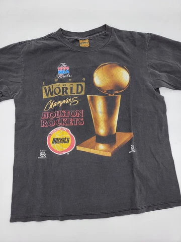 Vintage Nutmeg Houston Rockets 1994 NBA Champions T-Shirt Men’s Lg Embroidered Cover