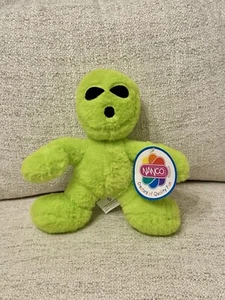 NWT NANCO ALIEN 8” Plush Neon Super Soft Black Eyes Open Mouth Green - New w/Tag - Picture 1 of 3