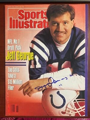 Jeff George Hand Signed Sports Illustrated Magazine 1990 - Image 1 of 4