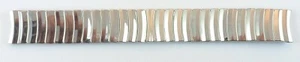 JB Champion Stainless Steel Expansion Wristwatch Bracelet w/ 17.4mm Curved Ends - Picture 1 of 10