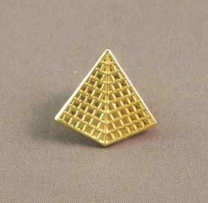 GOLD IN COLOUR PYRAMID ENAMEL PIN BADGE - NEW - Picture 1 of 1