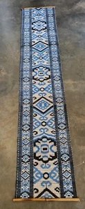 70" X 14" Japanese Table Runner Bamboo Table Blue Design Tea Mat Decor Chic - Picture 1 of 6