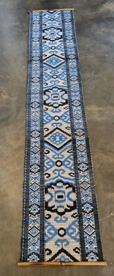 70" X 14" Japanese Table Runner Bamboo Table Blue Design Tea Mat Decor Chic - Image 1 of 4