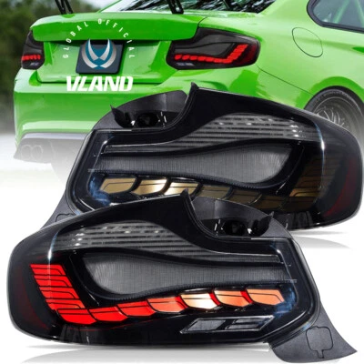 VLAND Tinted LED GTS Tail Lights For 14-20 BMW 2Ser. F22 F23 F87 230i M240i 228i - Image 1 of 4