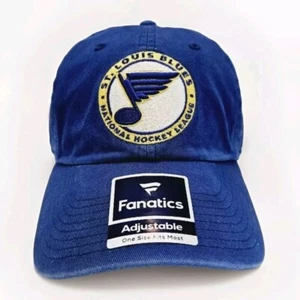 Fanatics Vintage NHL St. Louis Blues Men HatAdjustable Strap Blue Cap - Picture 1 of 13