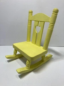 Doll Furniture Vintage Ceramic Rocking Chair yellow 8.5" x 7.5" x 6" - Picture 1 of 8