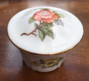 Vintage UNION K Trinket Dish Porcelain Floral CZECHOSLOVAKIA 5 Cm - Picture 1 of 9