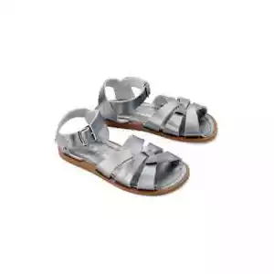 SALT WATER SaltWater SANDALS Girls Toddler Size 7 Pewter Silver Originals NEW - Picture 1 of 7