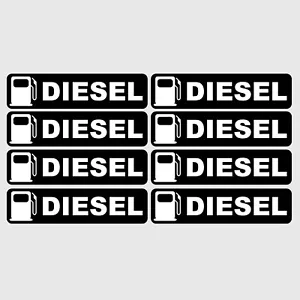 8 x DIESEL ONLY Stickers Printed Label Fuel Petrol Pump Cars Van Cap Reminder - Picture 1 of 1