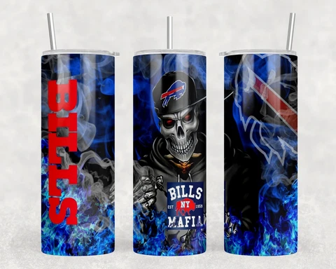 Bills Skull 20 oz Tumbler Cover