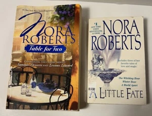 Nora Roberts Novels Table for Two & A Little Fate Paperback! - Picture 1 of 9