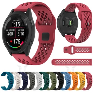 Correa de reloj transpirable de silicona para Garmin Forerunner 165 265 255 245 55 Venu 3 2 - Imagen 1 de 36