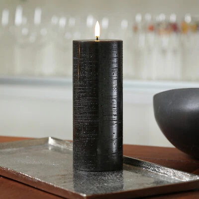 LED Kerze PIA Uyuni Rustik-Optik Echtwachs Timer H: 20cm bis zu 1000Std. - Bild 1 von 4