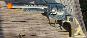 Old Vintage 1950's HUBLEY Texan Jr Steer Design Cap Pistol Toy Gun - Picture 1 of 12