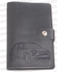 Portadocumenti portalibretto pelle auto Fiat 500L Nuova Libro Leather - Picture 1 of 3