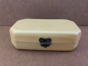 Vintage CELLULOID Vanity Box 2pcs Hinged Lock - Picture 1 of 10