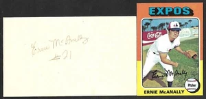 Ernie McAnally ( Debut 1971 ) EXPOS INDIANS  SIGNED AUTOGRAPH AUTO 3x5 INDEX COA - Picture 1 of 1