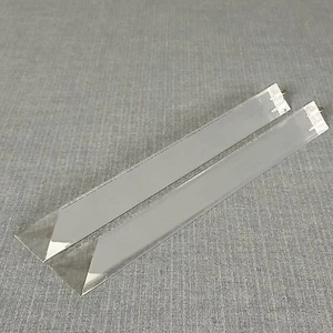 Lámpara de araña acrílica Lucite 10" hebras prisma biselado triángulo aplique 2 piezas - Imagen 1 de 5