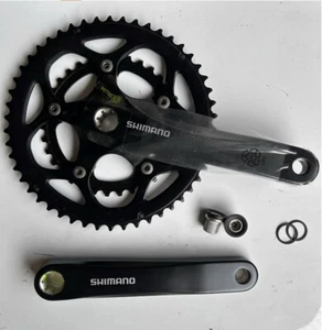 Bicicleta de carretera Shimano FC-R345 juego de bielas BCD110 50T/34T plato doble 175 mm 9 velocidades - Imagen 1 de 4