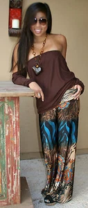 Nueva CAMISA TOP TÚNICA MUJER MARRÓN CHOCOLATE GEORGETTE GASA HOMBRO DESCUBIERTO S EE. UU. - Imagen 1 de 5