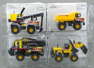 Hasbro Maisto 2001 Mini Tonka 5" Diecast Dump Truck Backhoe Crane Bulldozer Set - Image 1 of 4
