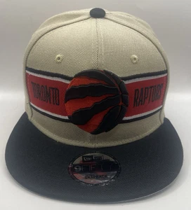 Toronto Raptors Hat Cap Snapback New Era Logo Tan Black Red 9FIFTY Brand New - Picture 1 of 5