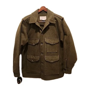 Vintage Filson Mackinaw Wool Cruiser Jacket Green Style 110 Size 44 USA Made - Picture 1 of 9