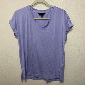 Banana Republic Damen T-Shirt mit V-Ausschnitt Gr. M lila - Bild 1 von 5
