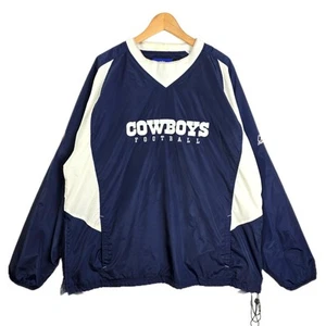 Vintage Dallas Cowboys Pullover Windbreaker Reebok Jacket NFL Sz 2XL - Picture 1 of 15