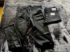 2-PAIR! NEW Adriano Goldschmied Jeans Mens 34x34 Black The Nomad Modern Slim! - Picture 1 of 3