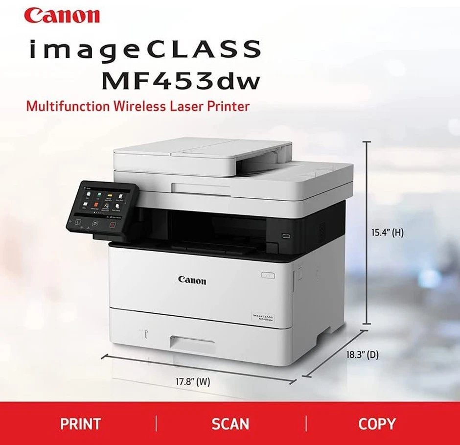 Canon i-SENSYS MF453DW Laser A4 1200 x 1200 DPI 38 ppm Wi-Fi - Immagine 1 di 1