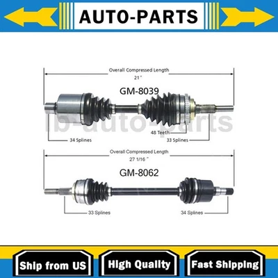 TrakMotive Fits Chevrolet Celebrity 2X CV Axle Shaft Front Left Front Right - Image 1 of 4